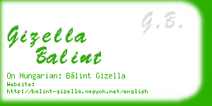 gizella balint business card